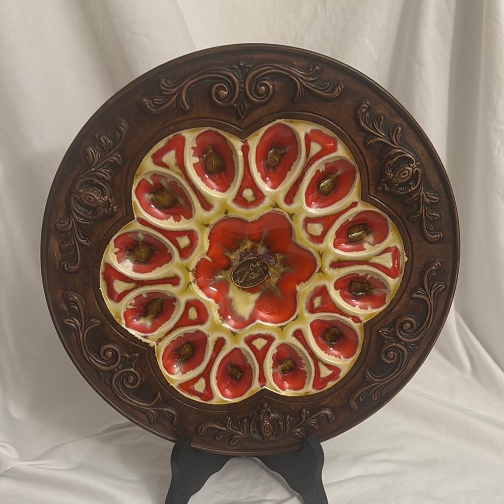 Vintage MCM Treasure Craft Egg Platter